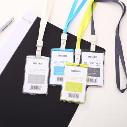 Plastic ID Badge Holder Accessories With Lanyards Exhibition Work Name Tag office Supplies