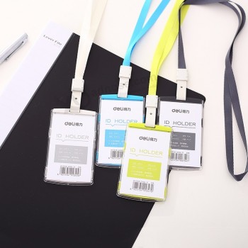 accesorios para portatarjetas de identificación de plástico con cordones nombre de trabajo de exhibición Etiqueta suministros de oficina