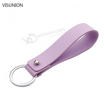 Porte-clés en cuir PU personnalisé Porte-clés en métal