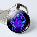 12 costellazioni Portachiavi cabochon in vetro