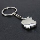 Neuer Ankunftsneuheitsandenkenmetallapfel Schlüsselkettenschlüsselringhersteller
