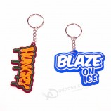 Porte-clés en caoutchouc pvc souple de conception personnalisée