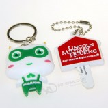 Porte-clés en caoutchouc PVC mignon de dessin animé personnalisé personnalisé