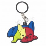 Personnalisé Forme de chien 3d Souple Pvc Porte-clés en caoutchouc Pour les entreprises