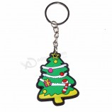 llaveros suaves de alta calidad del árbol de navidad del Pvc