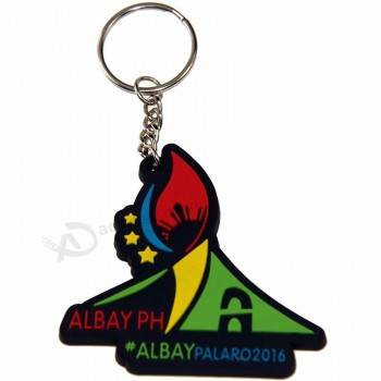 Porte-clés en caoutchouc logo PVC souple imprimé OEM pour l’artisanat