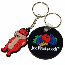 Ungiftiges weiches PVC fertigte Paar keychain Andenken keychains besonders an