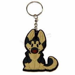 keychain relativo à promoção do gato do pvc macio com logotipo feito sob encomenda