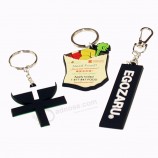 Porte-clés en caoutchouc pvc souple personnalisé en usine