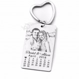 personalisierte Kalender Schlüsselanhänger, Foto Kalender Schlüsselanhänger Hand gestempelt Kalender, gravieren Foto Schlüsselanhänger, Bild Schlüsselanhänger, benutzerdefinierte G