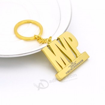 Longzhiyu 12 ans fabricant porte-clés en métal logo personnalisé alphabet porte-clés avec chaîne
