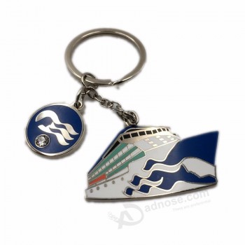 Porte-clés en alliage de zinc émaillé doux, personnalisez le logo de votre choix
