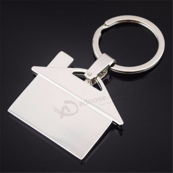 Logo personnalisé Maison forme porte-clés en métal Porte-clés forme personnalisée avec votre logo