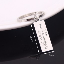 Heißer Verkauf keychain gravierter Vati dankt Ihnen, dass Sie mir helfen, mein Leben für Vatertagsgeschenkart und weisemänner exklusive Schlüsselanhänger zu errichten