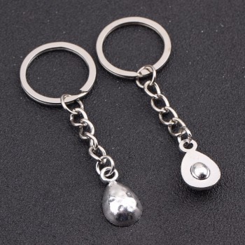2pcs Sac pendentif Avocat gravé en forme de goutte porte-clés couples clés porte clés parents porte-clés amis tag breloque mode