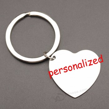 Personnalisé Samped Porte-clés Amour Coeur Porte-clés Papa Maman Cadeaux Clés Tag Charme Mari Petit Ami Cadeaux Porte-clés