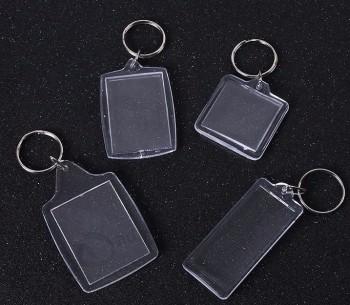 Promo Kunststoff Schlüsselanhänger benutzerdefinierte Acryl Kunststoff Schlüsselanhänger leer