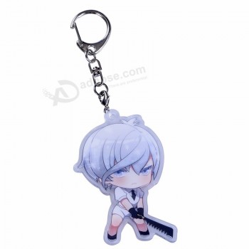 Boce factory personnalisé 2d forme 3d imprimé charme anime figure porte-clés acrylique pour cadeaux promotionnels