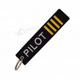 chiavi per chiavi in ​​plastica colorate pilota ricamate personalizzate