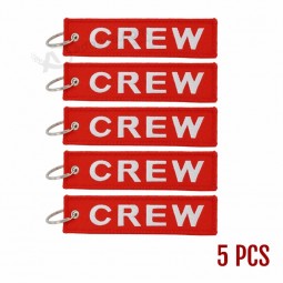 Crew Porte-clés Moto pour porte-clés llaveros Étiquette à bagages Broderie Crew Porte-clés