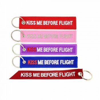 automotive key tags  KISS ME BEFORE FLIGHT Luggage tag