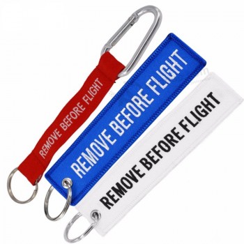 anillo de llavero bordado personalizado para regalos de aviación