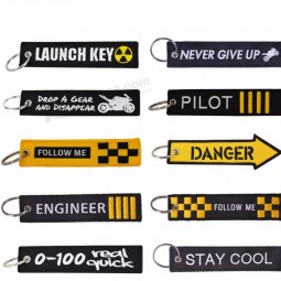 porte-clés d’identification de clés Porte-clés pour motos et voitures Porte-clés Nouveau porte-clés brodé