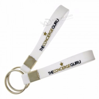 Porte-clés de bracelet en silicone avec logo personnalisé