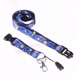 printed custom lanyards with logo custom retractable neck sublimation polyester lanyard