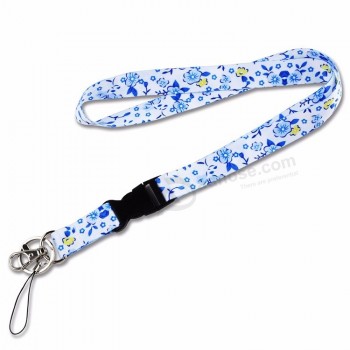 neck printed custom polyester lanyards with id card holder