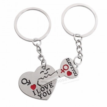 2019 Amour Coeur Amoureux Porte-clés Je t’aime Clé Coeur Pendentif Porte-clés Porte-clés Meilleur Cadeau de la Saint-Valentin Pour Lover En Gros