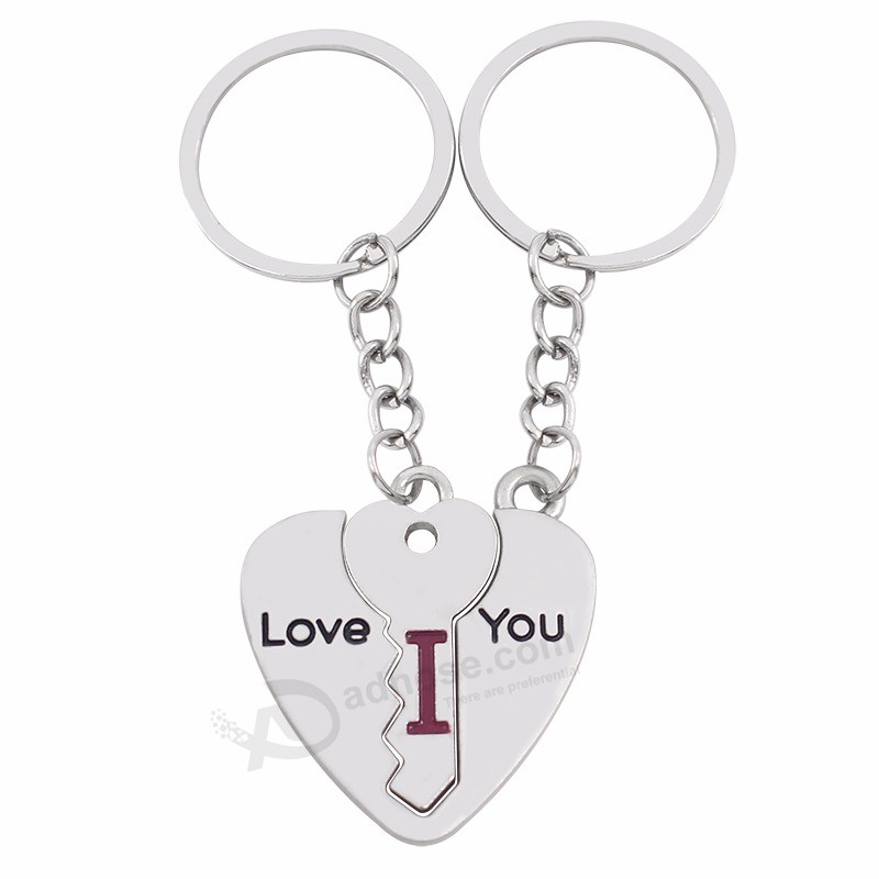 Fashion-Puzzle-Heart-Key-Shape-Keychain-I-Love-You-Key-Chain-Ring-For-Lovers-Couple-Wedding