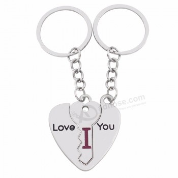 Art und Weisepuzzlespielherz Schlüsselkette keychain Ich liebe dich Schlüsselkettenring Für Liebhaber verbinden Sie Hochzeitsfestweihnachtsschmucksachen chaveiro