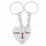 Fashion Puzzle Heart Key Chain Keychain I Love You Key Chain Ring For Lovers Couple Wedding Party Christmas Jewelry Chaveiro