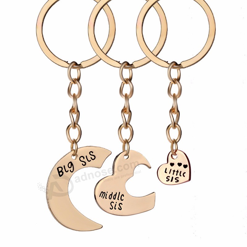 3pcs-set-Big-Sis-Middle-Sis-Little-Sis-Keychain-Love-Heart-Sister-Key-Chain-Family-Best