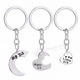 3 teile / satz Big Sis mittlere Sis kleine Sis keychain liebe herz schwester schlüsselanhänger familie beste freunde schmuck weihnachtsgeschenke chaveiro