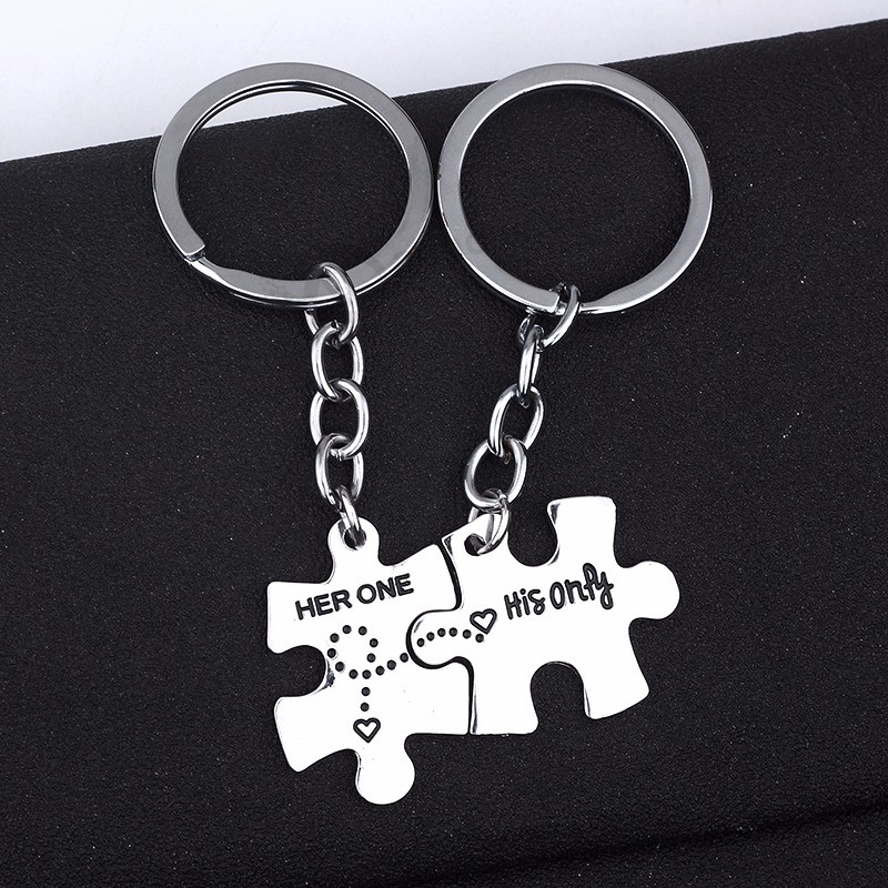 2pcs-set-Puzzle-Her-One-His-Only-Necklace-Keychains-Lover-Heart-Charm-Pendant-Keychain-Couple-Jewlery