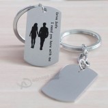 Nouveau Drive Safe Porte-clés En Acier Inoxydable Mode Porte-clés Drive Safe Car Porte-clés Couple Boyfriend Girlfriend Birthday Gift