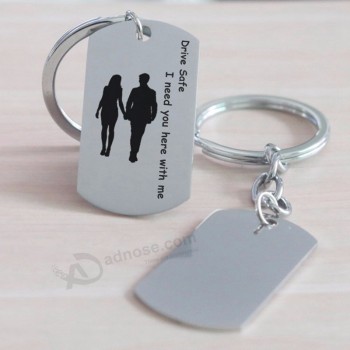 Nouveau Drive Safe Porte-clés En Acier Inoxydable Mode Porte-clés Drive Safe Car Porte-clés Couple Boyfriend Girlfriend Birthday Gift