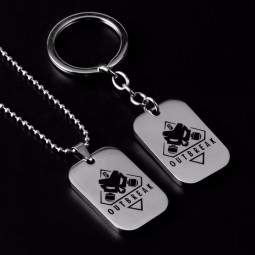 Hot FPS Game Rainbow Six Siege Keychain Stainless Steel Outbreak Sign Key Ring Key Chain Men Car Pendant Key Holder Jewelry Gift