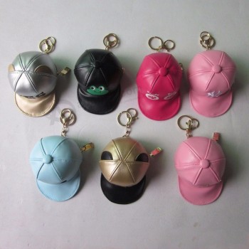 New Style Baseball Cap Keychain for Women Charm Coin Purse Pendant Bag Key chain Backpack Car Charms Accessory Gift Key Ring