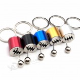 corsa creativa Auto bancarelle portachiavi testa Cambio manuale a sei marce portachiavi auto Parti di automobili Giocattolo pomello del cambio corto regalo in metallo