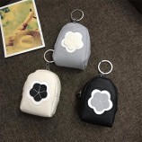 Moda feminina borla zipper mini coin bolsas Chave anéis mulheres bolsa PU com flor Chaveiros meninas dinheiro Saco pequeno chaveiro