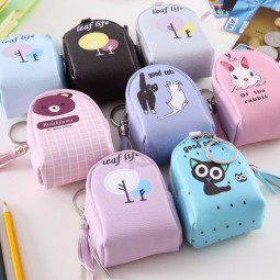 Cute girl kids monederos llavero animal unicornio mujeres mini billeteras de cambio Llaveros Monedero Bolsa niños cremallera bolsa Llave