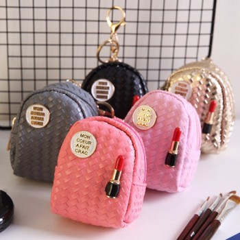 Moda feminina borla zipper mini coin bolsas Chave anéis mulheres PU bolsa de mudança Chaveiro meninas dinheiro Saco pequeno chaveiro