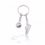 2019 neue versilberte 3D Fußball Schlüsselbund Welt Fußball Schuhe Schlüsselanhänger kreative Unisex Sport Schmuck für Fans Souvenir Geschenk