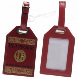Étiquette de bagage rouge imprimez votre logo
