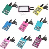Wholesale Price Rubber Funky Travel Luggage Label Straps Suitcase Name ID Address Tags Luggage Tags