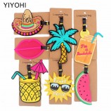 Gel de silice valise ID Addres Holder Baggage Boarding Tags Portable Label