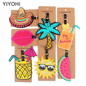 Gel de silice valise ID Addres Holder Baggage Boarding Tags Portable Label